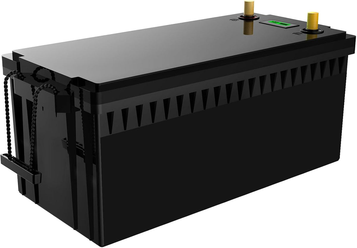FREEDOH batterie, 24 V, 100 Ah, Noir/Gris, Rechargeable, Lithium Fer Phosphate, Stockage d'énergie Domestique