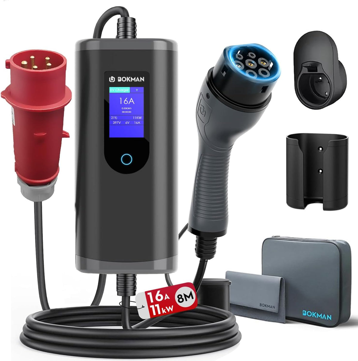 bokman Stations de charge, Noir/Gris