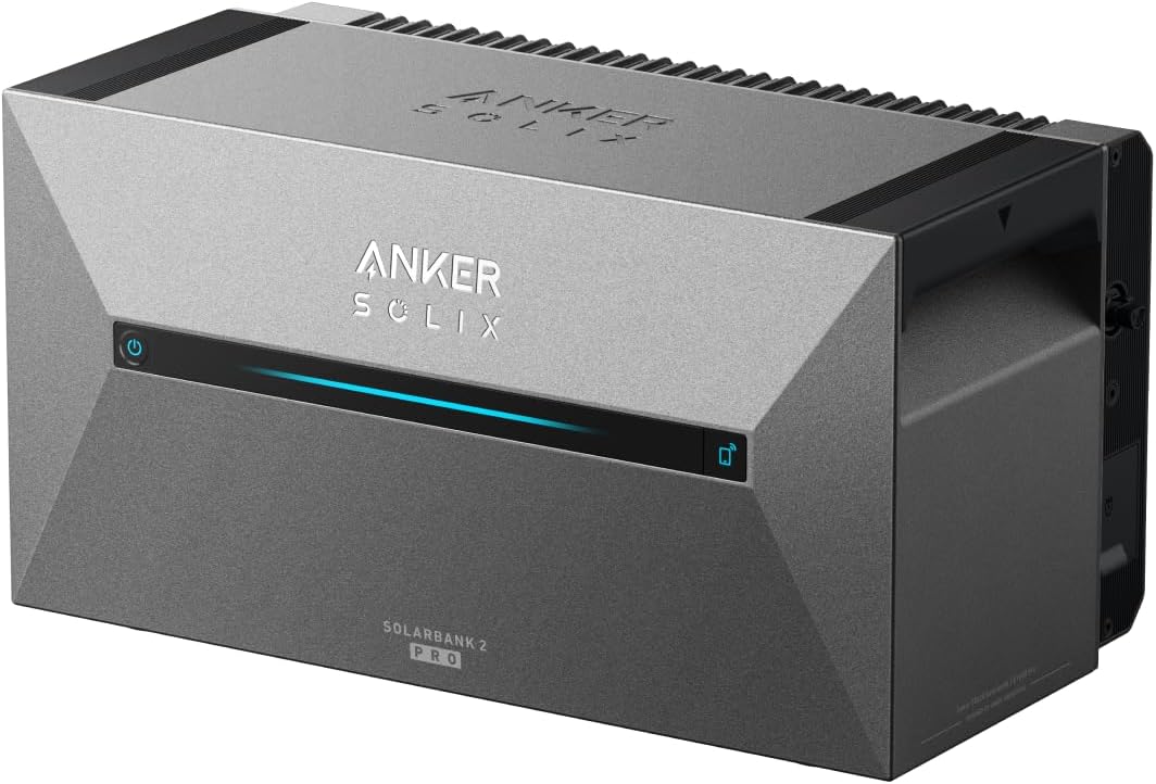 Anker onduleur, Gris/Noir, SOLIX Solarbank 2 E1600 Pro, Batterie et Micro- Tout-en-Un