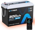 VATRER POWER batterie, 12 V, 300 Ah, Noir/Blanc, LiFePO4 Chauffante Bluetooth BMS 200A