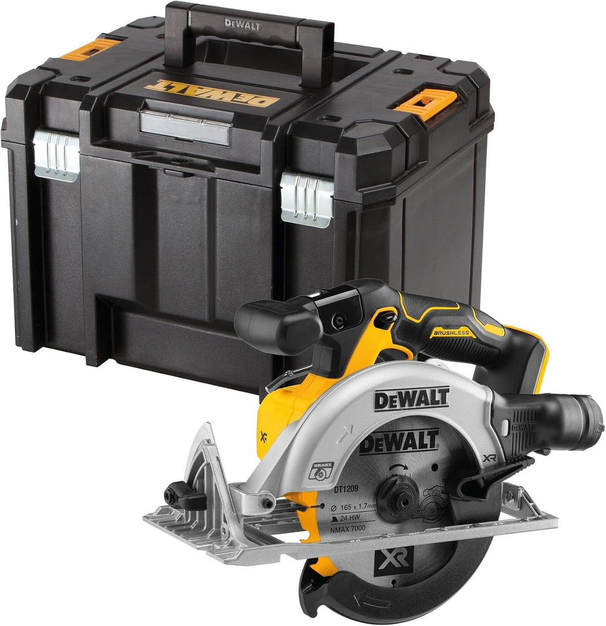 DEWALT scie circulaire, 165 mm, 18 V, Noir/Gris, - XR - sans batterie ni chargeur - coffret T-STAK - DCS565NT-XJ
