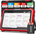 KINGBOLEN Outils diagnostics pour système de moteur OBD-II, Blanc/Rouge, K8 Pro Valise Diagnostic Auto, Codes ECU