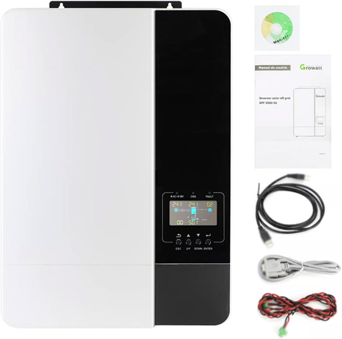 XoTiq onduleur, 500 W, Blanc/Noir, hybride solaire, contrôleur solaire 5, contrôleur de charge 80 A