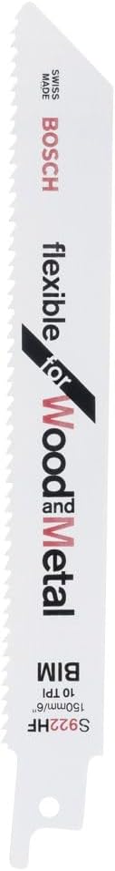 Bosch Lames de scie sabre, 150 mm, Blanc/Gris, accessoires pour scie sabre)