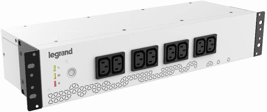 Legrand onduleur, 21.41 dm3, 480 W, Blanc/Gris, 310331 Monophasé Keor Pdu avec 8 Prises Iec, Autonomie 10 à 15 Minutes