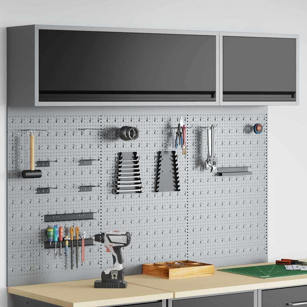 Mokuyary armoire, Acier enduit de poudre, Noir, Ensemble d' s à Outils 5 pièce Acier Enduit de Poudre, Etabli d'atelier Garage