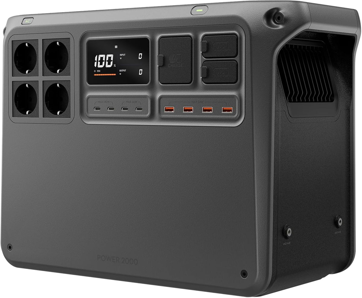 DJI groupe électrogène, 048 Wh, 000 W, Noir/Gris, Power 2000 Station électrique portable 2 (Batterie LFP)