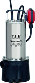 T.I.P. Pompes submersibles, 950 W, Gris/Noir, Drain 6000/36 Pompe Submersible Eaux Usées en Inox