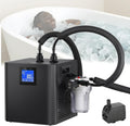 Quixnova fontaine à eau, 29 × 29 × 32 cm/11,4 × 11,4 × 12,6 pouces, Métal, Noir/Blanc, 3 P avec Filtre Externe