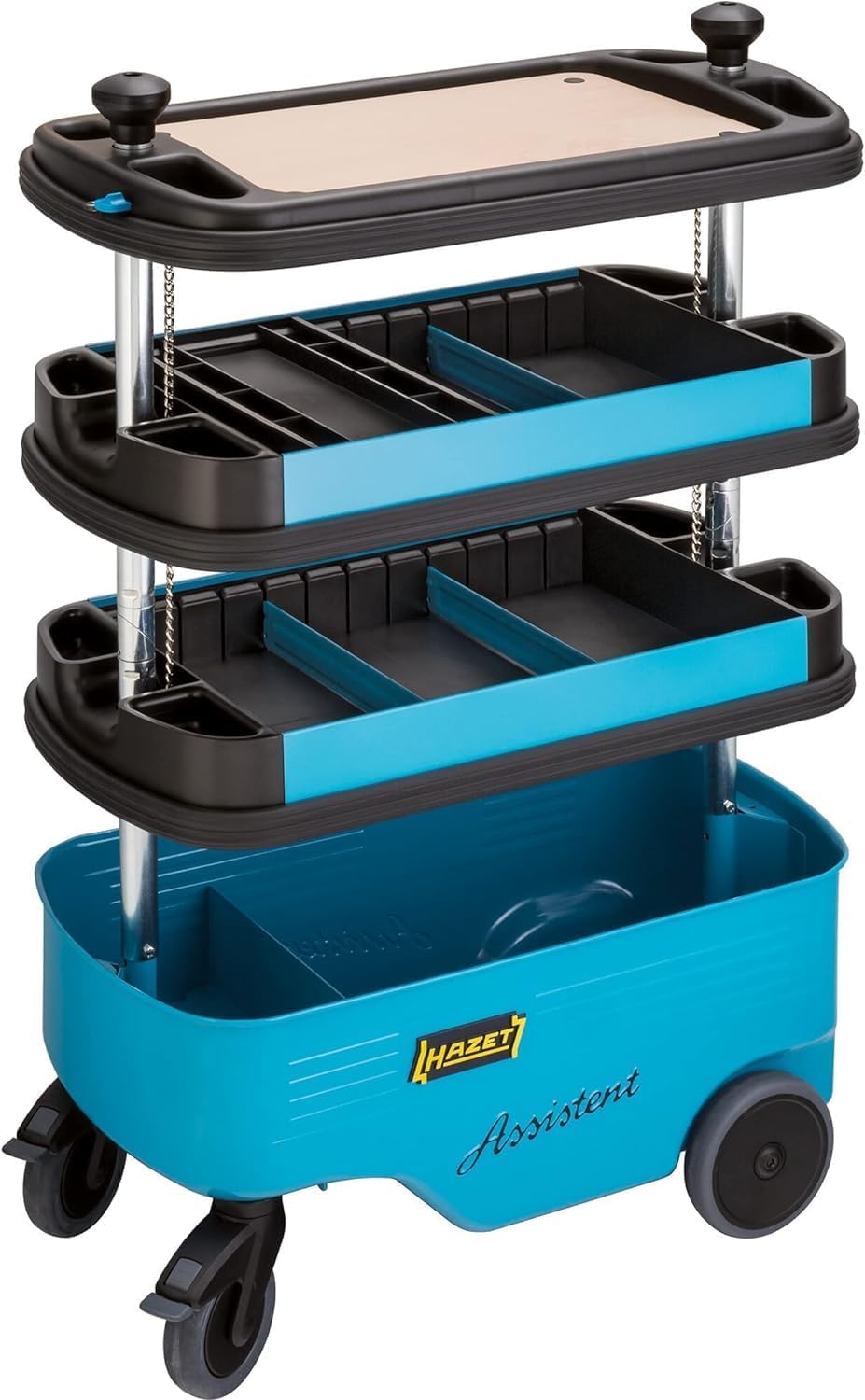 armoire Hazet, 647 mm, 300 kg, Bleu/Noir, Servante d'atelier 166C I Chariot pour outils, matériel et montage vide