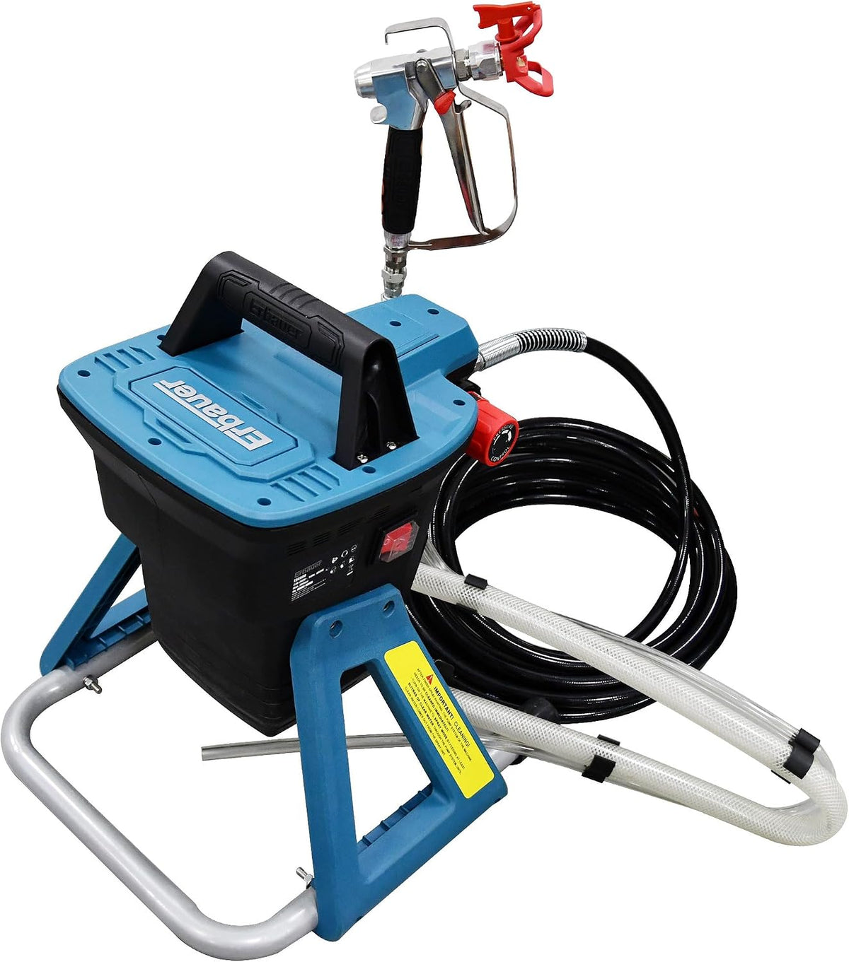 ERBAUER Pistolets à peinture et accessoires, 600 W, 240 V, Bleu/Noir, Pistolet à Peinture Airless EAPS600