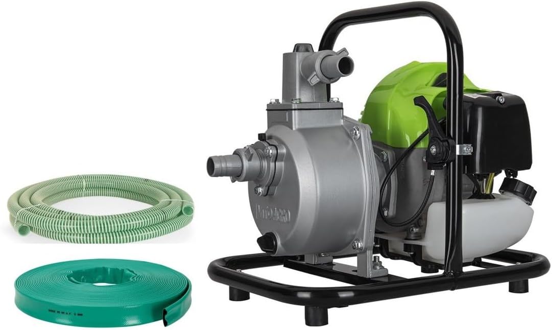 VITO Pompes de relevage, 6500 L, 10 m, 50 mm, Gris/Noir, - Pompe à Eau Thermique 43CC, Eaux usées et claires