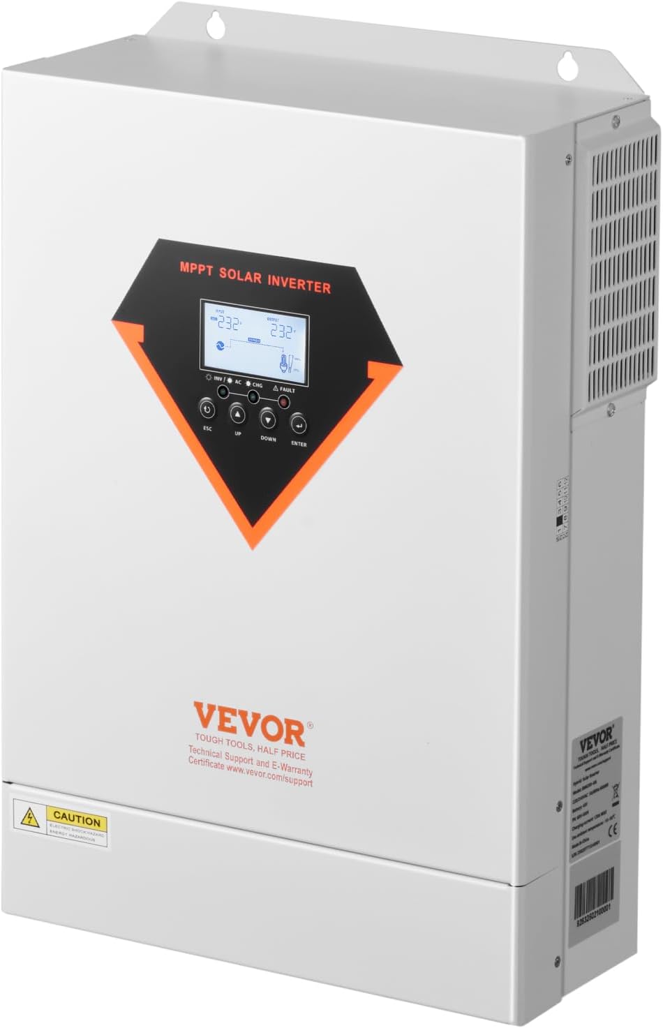 VEVOR onduleur, 6000 W, 48 V, 230 V, Blanc/Gris, Solaire Hybride Chargeur à Onde Sinusoïdale Pure Tout-en-un