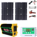 SXYKXYDL panneau solaire, 420 x 280 x 2,5 mm, 50 W ± 5 %, 12 V CC/24 V, conversion intelligente automatique, 4000 W, 50 W, Substrat en aluminium, Noir