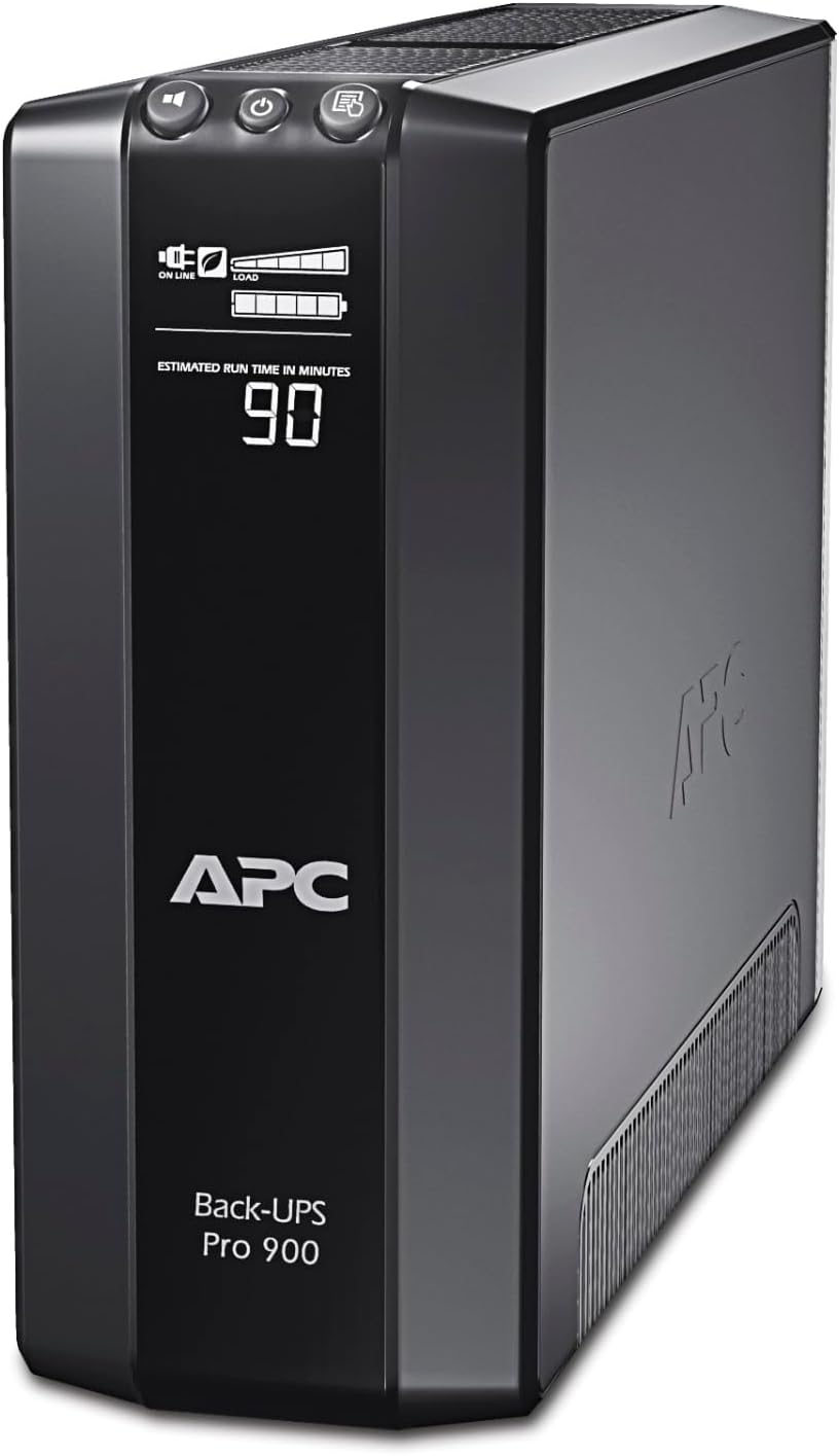 APC onduleur, Noir/Gris, Power-Saving Back-UPS PRO - BR900G-FR - 900VA (AVR, 6 Prises FR, Logiciel d'arrêt)