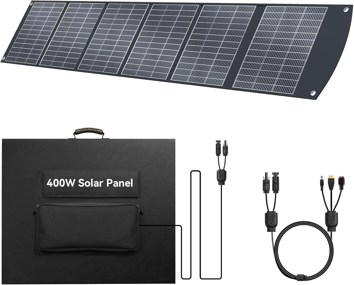 Ecosonique Technology groupe électrogène, 400 W, 40 V, Gris/Noir, Ecosonique Panneau solaire portable MC4