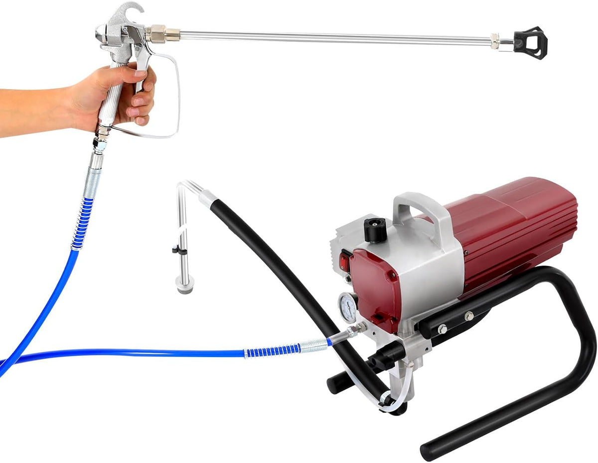 Bazargame pulvérisateur, TA-4500., 220 V, 50 Hz., 1800 W, 9 m, rouge., Airless de peinture, peinture murale pour façades