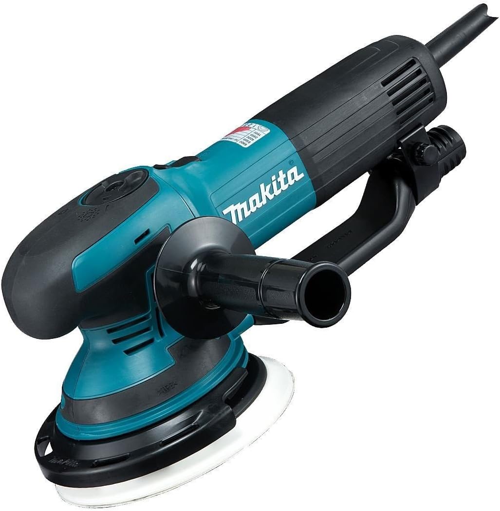 Makita polisseuse, 750 W, 150 mm, Bleu/Noir, Ponceuse excentrique dans coffret Makpac - BO6050J