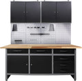 Ondis24 Établis, 160 cm, Anthracite, Établi d'Atelier à LED de Large - Finition Laminée - - Bois et Métal