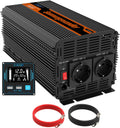 EDECOA onduleur, 12v, 220v, 3000w, Noir
