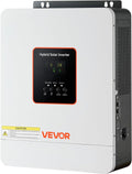 VEVOR onduleur, <50 dB, 3000 W, 24 V, 230 V, Tôle revêtue de poudre, Blanc, Onde Sinusoïdale Pure Contrôleur Charge MPPT 80 A Intégré