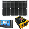 JAVPTAV panneau solaire, 420x280x2.5 mm, 18 W, DC 12 V 24 V conversion intelligente automatique, 12 V, Noir/Gris