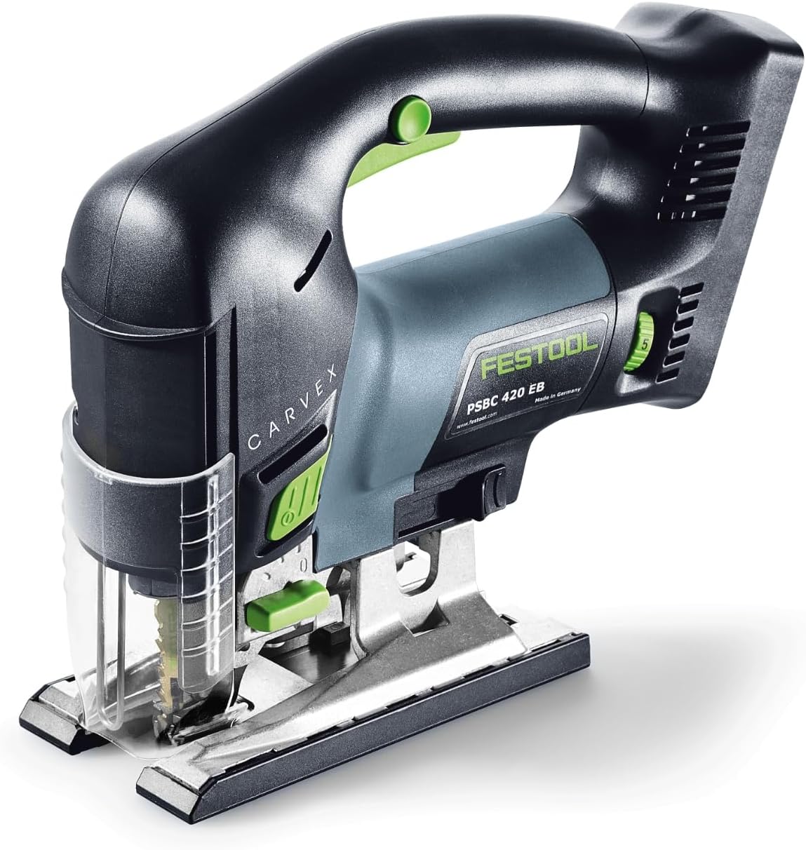 Festool Scies sauteuses, Gris/Bleu, Scie sauteuse sans fil CARVEX PSBC 420 EB-Basic