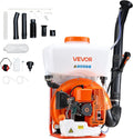 VEVOR pulvérisateur, 2,1 kW, 16 L, Blanc + Orange, à Dos Thermique, Moteur 63 CC, Brumisateur à Dos à Essence avec Réservoir