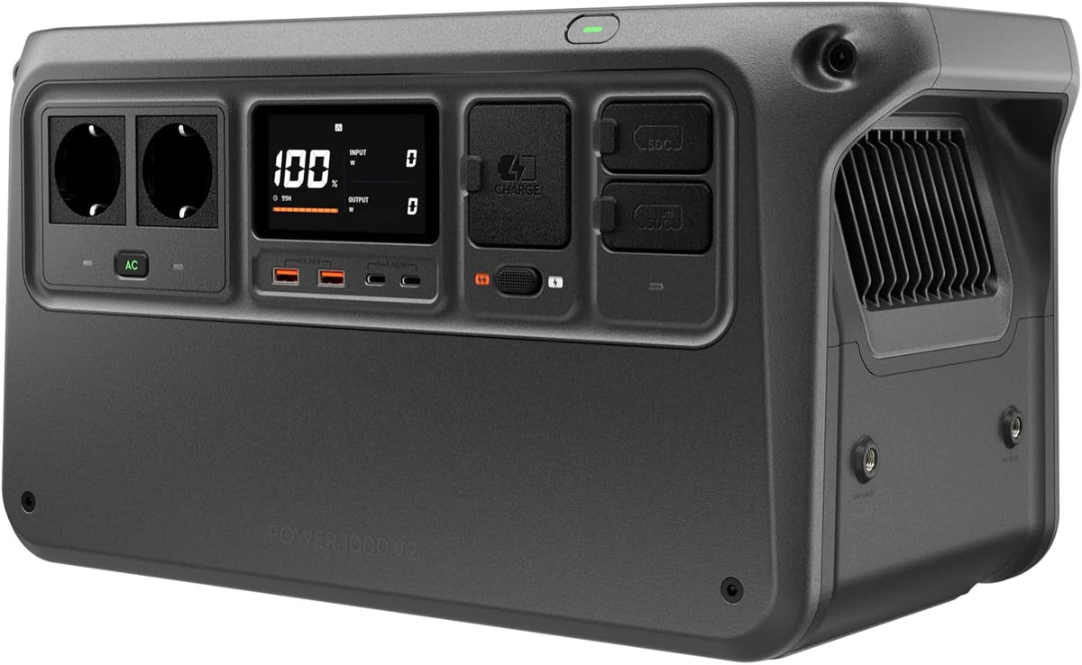 DJI groupe électrogène, 024 Wh, 600 W, Noir/Gris, Power 1000 V2, station électrique portable 1 (Batterie LFP)