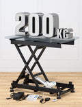 DIHOOL Tables élévatrices, DHLCT-200A, AC100-220 V (alimentation), DC24 V (actionneur linéaire), 200 kg, 680 mm, 240 V, Blanc/Gris