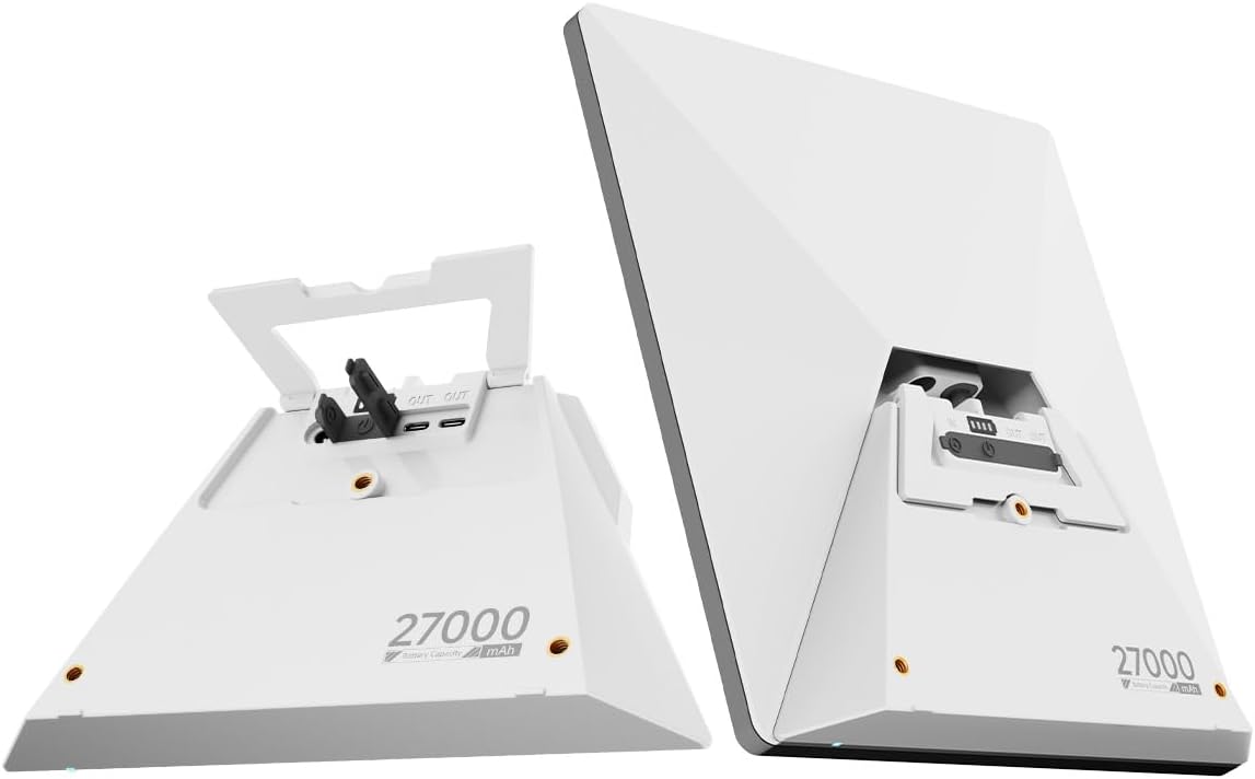 Elfcam Batteries externes, 99,9 Wh, Blanc/Gris, - Batterie Externe Clip-on pour Starlink Mini, Autonomie Jusqu'à 5 Heures