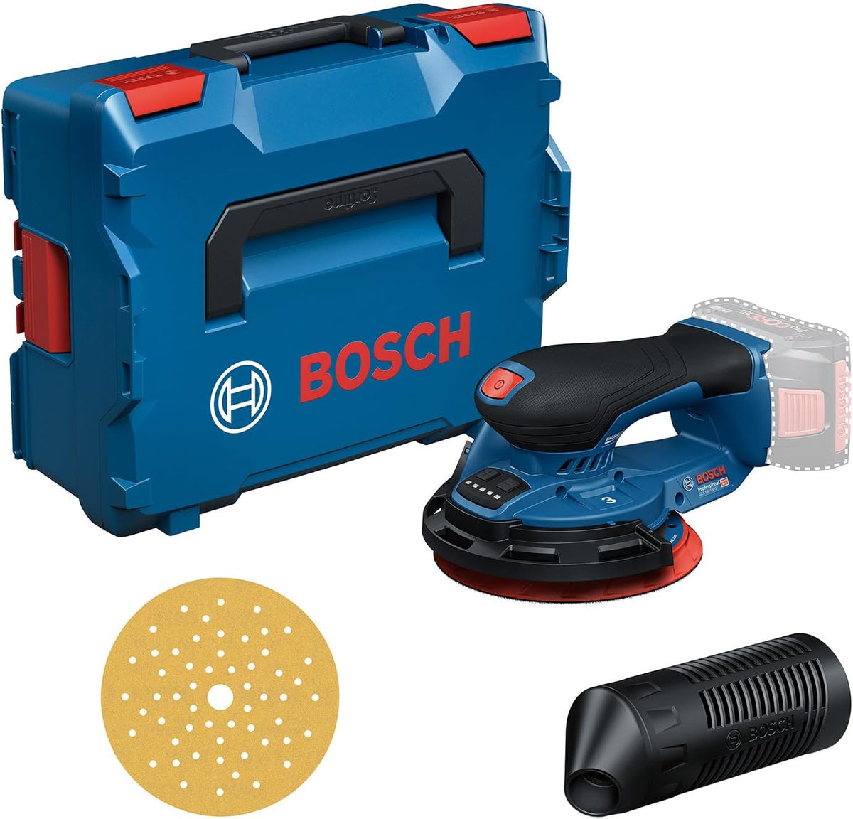 Bosch Professional Ponceuses excentrique, 18 V, Bleu/Noir, System ponceuse excentrique sans-fil GEX -150-3 (avec 1 disque abrasif