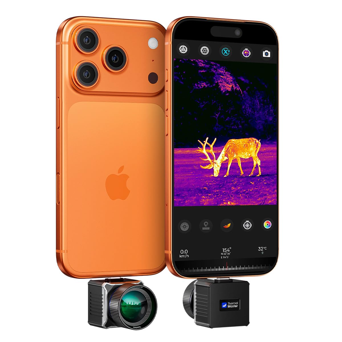 Thermal Master Imageurs thermiques, 512 x 384, 15 mm, 15x 50, Noir, objectif, observation des oiseaux, zoom numérique Hz ( )