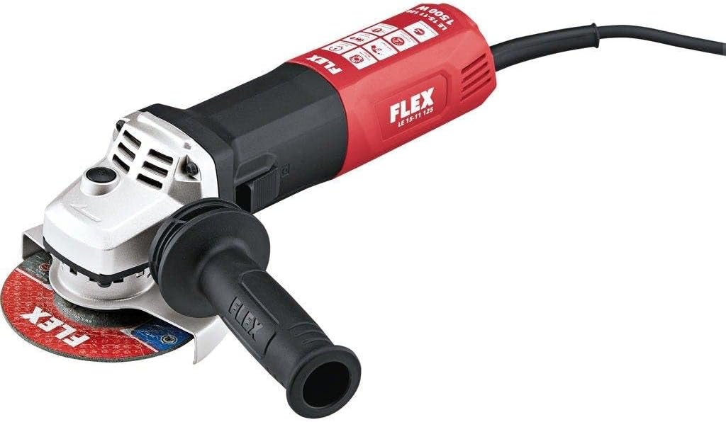 Flex Meuleuses d'angle, 1500 W, 125 mm, Noir/Blanc, Meuleuse d'angle vitesse variable, LE 15-11 125