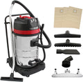 MAXBLAST aspirateur eau et poussière, 80 L, 000 W, 1,5 m, 9 m, Argenté/Noir