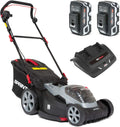Briggs & Stratton tondeuse à gazon, 2x18, 36 V, 44 cm, 5 Ah, Noir/Gris, Sprint V ( ) Lithium-Ion de largeur de coupe 440P18 V