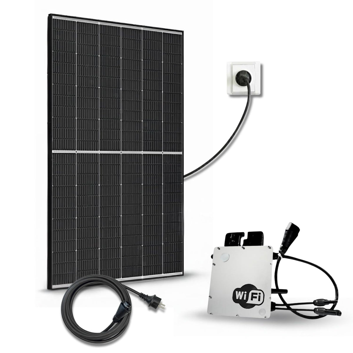 JA Solar Trina Solar onduleur, 500 W, Noir/Gris, Kit Solaire c TrinaSolar, 1 Panneau Photovoltaïque Bifacial Bi-verre