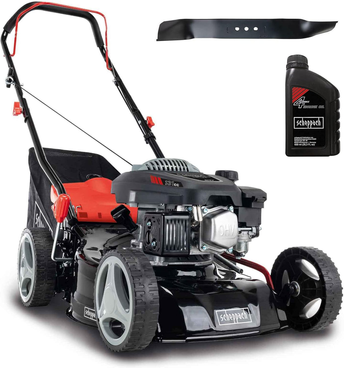 Scheppach tondeuse à gazon, Noir/Gris, Thermique MP132-42