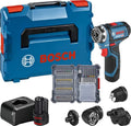 Bosch Professional perceuse-visseuse, 12 V, 2 x 2.0, Noir, GSR -15 FC, Ah batterie/chargeur/accessoires
