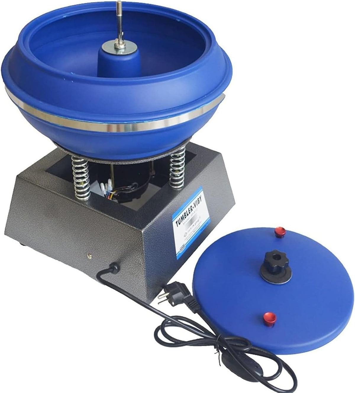HENGCMM polisseuse, 12 pouces, 6,2 L, 120 W, 220 V, Bleu/Gris, de Établi pour Bijoux, s électriques, Machines de Polissage