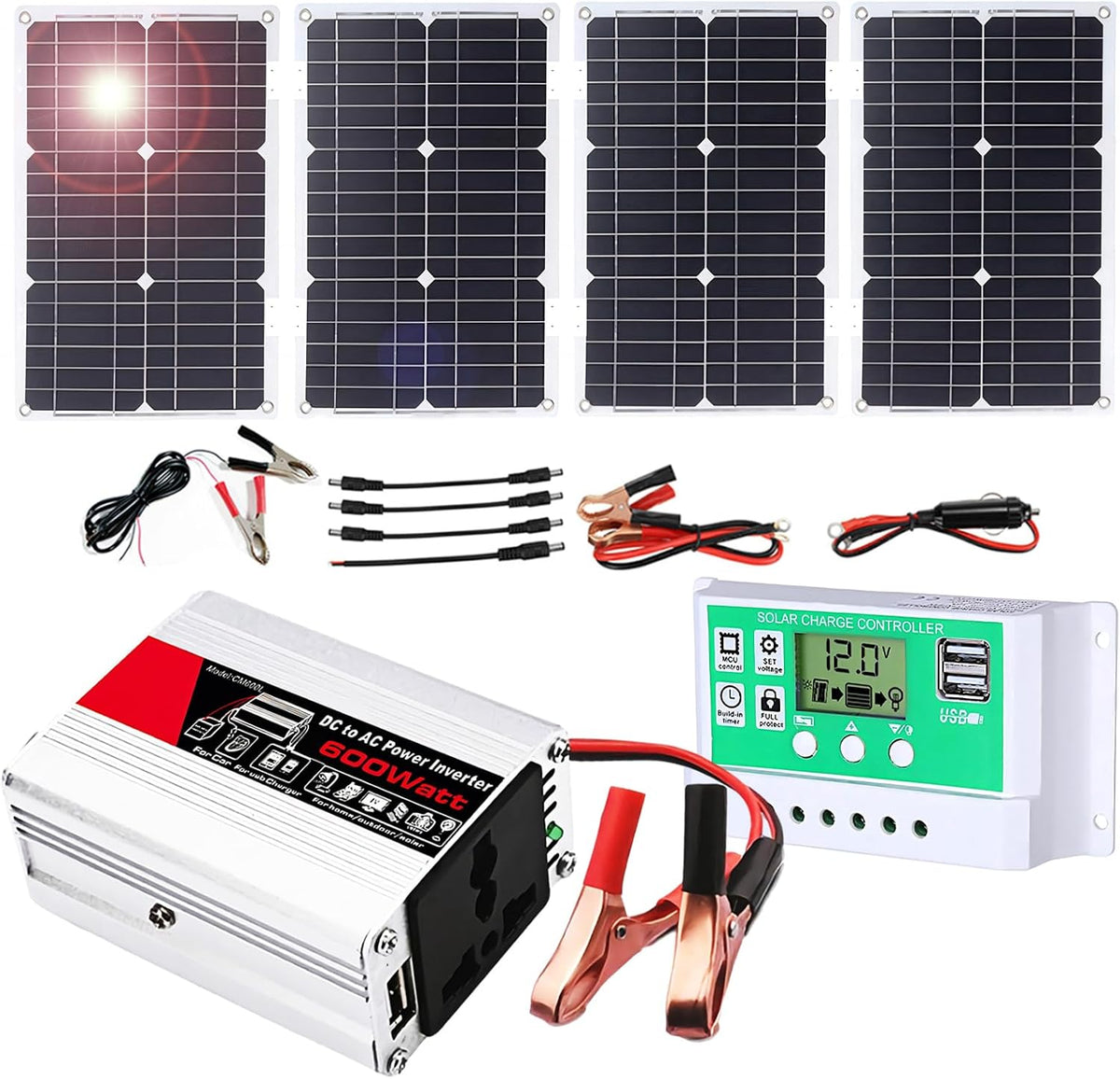 SXYKXYDL onduleur, 133,5 × 70 × 35 mm, 50 W, 75 W, 100 W, CC 12 V/24 V, 600 W, 100 W, ABS, Blanc et vert, fourgonnettes