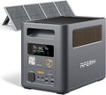 AFERIY groupe électrogène, 1800 W, 100 W, 1024 Wh, 5120 Wh, Gris/Noir, P180 Pro Générateur Électrique Portable avec Panneau Solaire Pliable