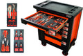armoire FISCHER DAREX, Rouge/Noir, Servante d'atelier équipée pinces 14 outils
