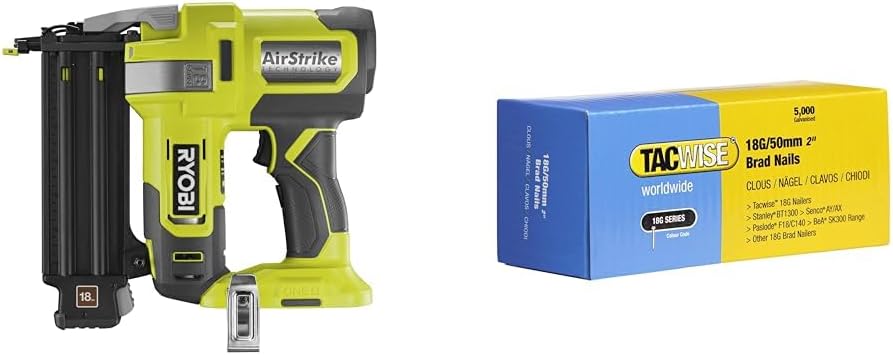 RYOBI Agrafeuses et cloueuses, 18G, 18 V, 50 mm, Argenté