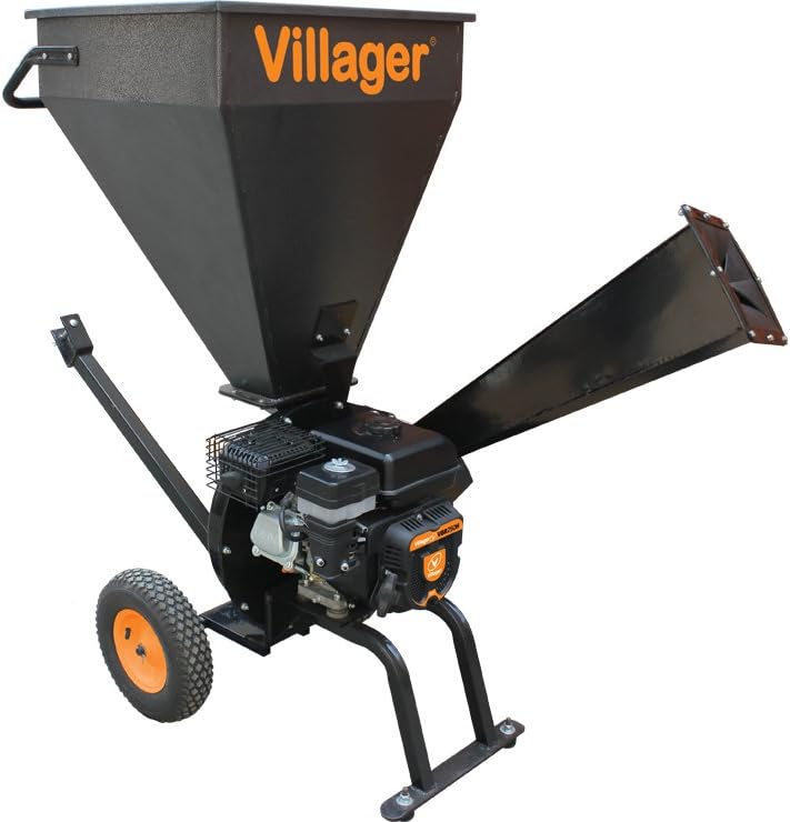 Villager broyeur, 5,5 Cv, 76 mm, Noir/Gris, de végétaux et Branches Coupe Moteur Thermique 212cc VCPS250s