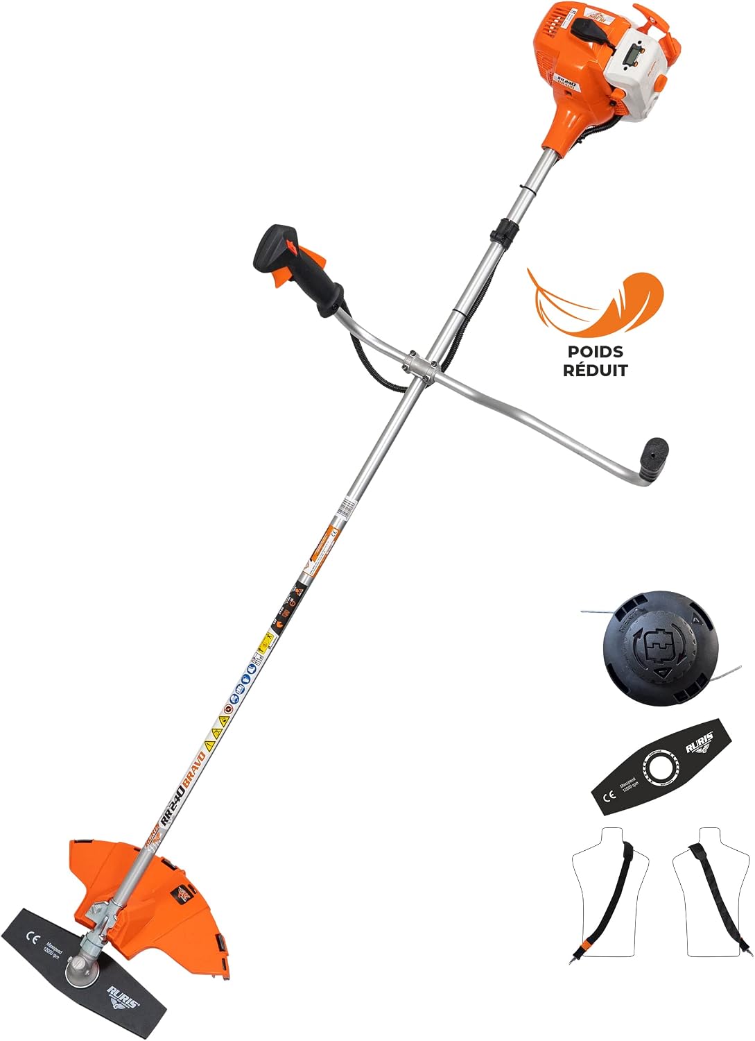 RURIS POWER FOR NATURE débroussailleuse, Orange, RURIS Rr240Bravo, Thermique