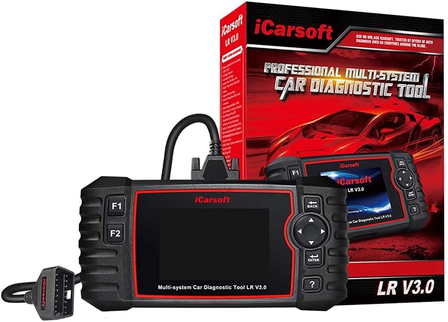 iCarsoft Outils diagnostics pour système de moteur OBD-II, Rouge/Noir