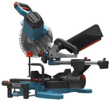 ERBAUER Scies à onglets, 1800 W, 254 mm, Noir/Bleu, Scie à onglet radiale double biseau