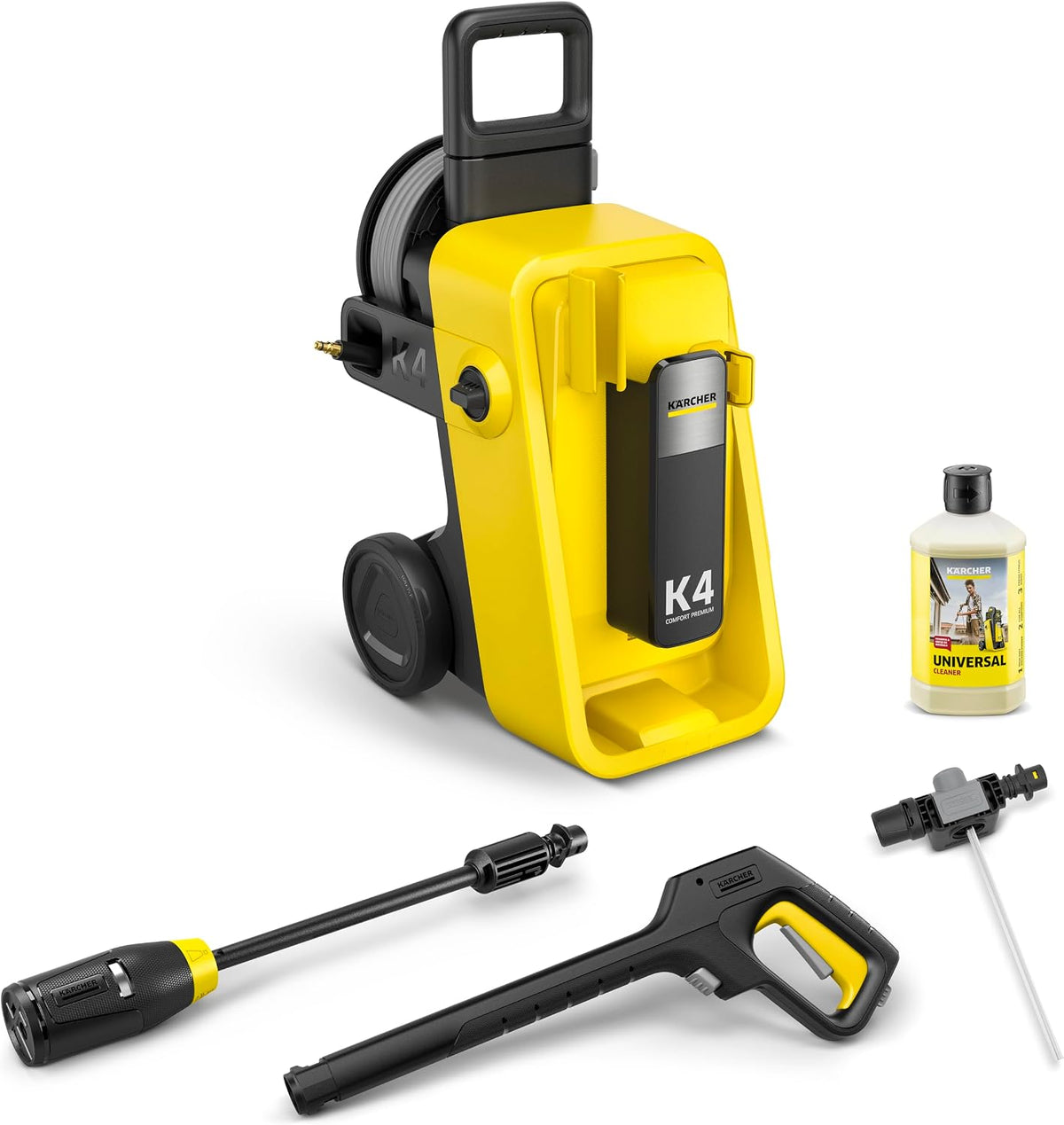KÄRCHER nettoyeur haute pression, 130 Bar, 420 l, 30 m, 17 kg, Jaune/Blanc, K 4 Comfort Premium, Débit : /h