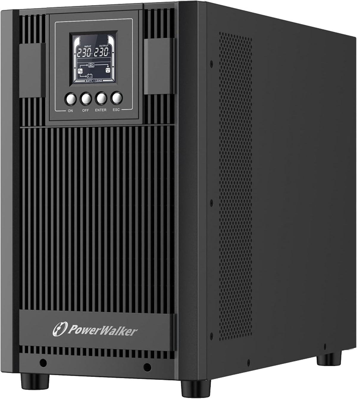 PowerWalker onduleur, 2700 W, Noir/Gris, VFI 3000 AT Double-Conversion (en Ligne) 3 kVA 4 Sortie(s) CA